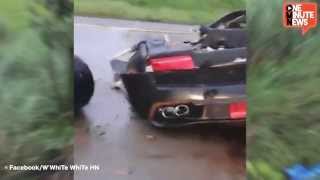 Speeding Lamborghini Splits in Half, Driver Unhurt