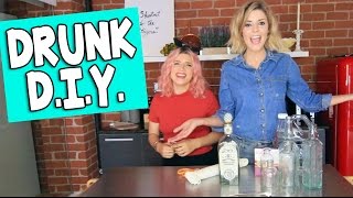 D.I.Y. LIQUOR LANTERNS & PLANTERS (ft. MR. KATE!!!) // Grace Helbig