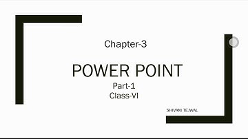 MS PowerPoint | Chapter-3 | Part -1 | Class- VI | CBSE |