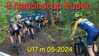 Eupen 2024 MTB 3 Nationscup XCO U17m Nieuwelingen 3NC ATB VTT Cycling Vlaanderen