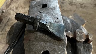 Making a hot cut tool, from a jackhammer bit.