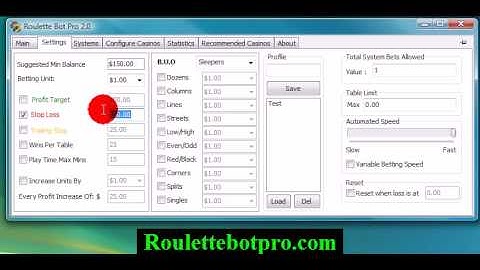 Roulette Bot Pro 2 - Settings Tab Overview