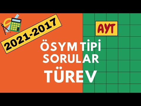 2021-2017 Türev ÖSYM tipi sorular (AYT) + pdf