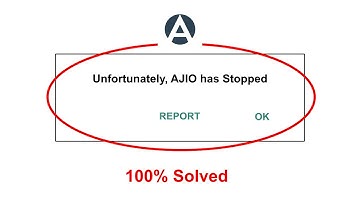 How To Fix Unfortunately AJIO has stopped error problem solved on Android