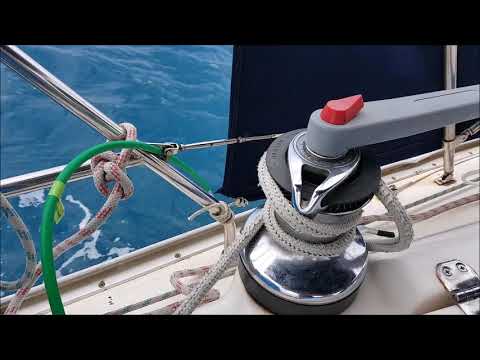 Sailing Alone and water working on the sailboat Indigo with Rainman Watermaker