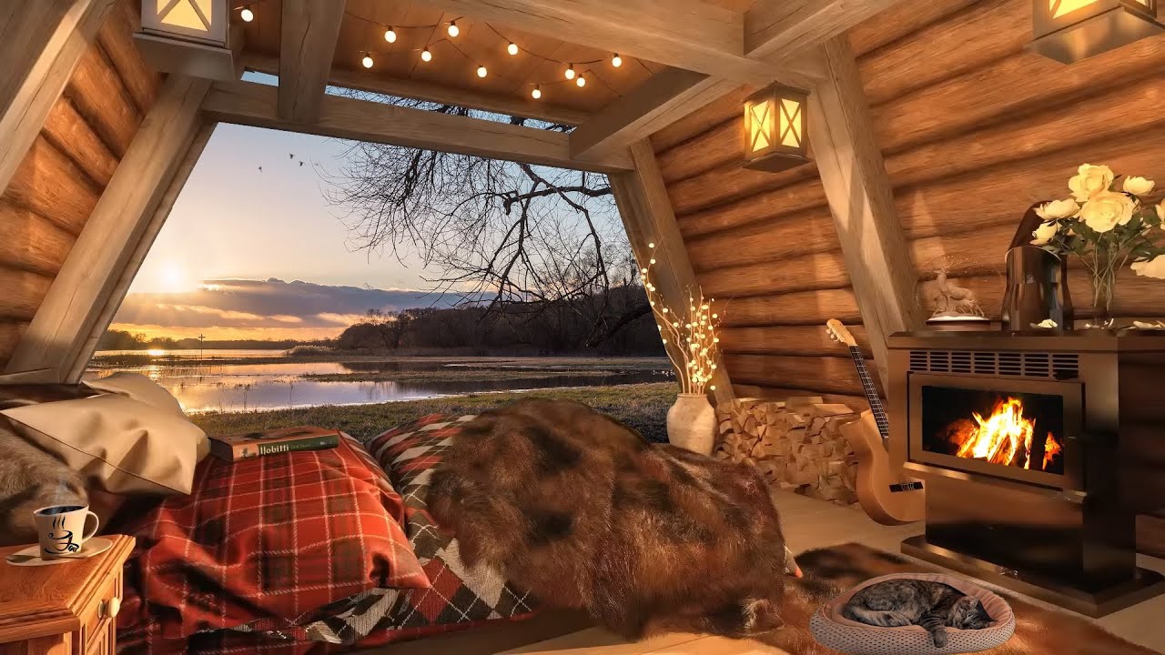 Relaxing Cozy Porch Ambience, Healing SPRING Nature Sounds by a ...