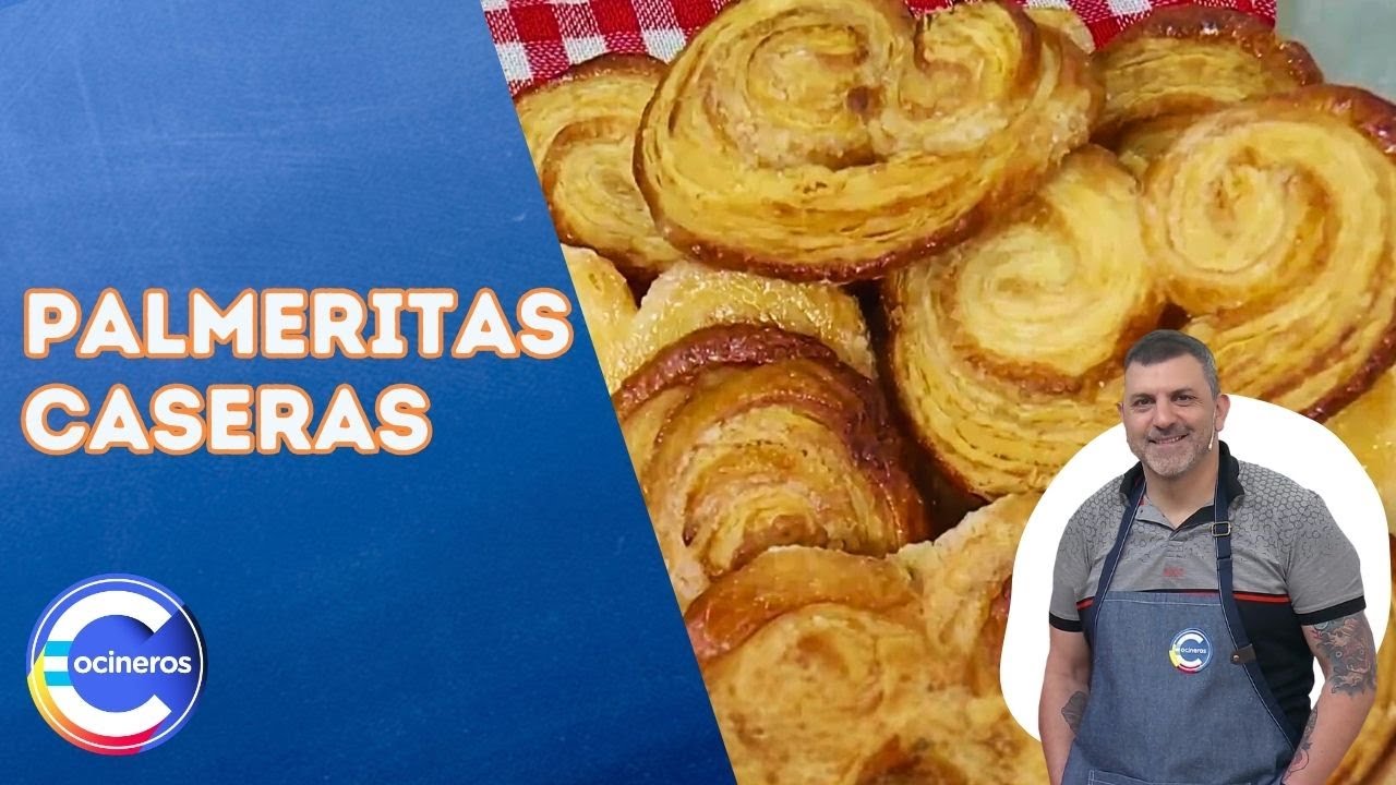 Cómo hacer PALMERITAS CASERAS 🤤🧉  Receta de hojaldre por Juan Manuel Herrera | Cocineros Argentinos