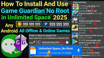 How To Install And Use Game Guardian in Unlimited Space No Root Any Android || 2025