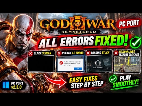 God of War III Remastered PC Port All Errors FIXED! | Vulkan & Black Screen