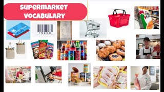 Supermarket Glossary| shopping vocabulary | English vocabulary lesson