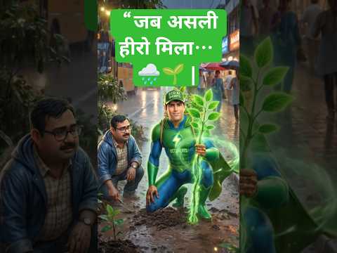 🔥🔥“जब असली हीरो मिला… 🌧️🌱 | Tree Plantation Motivation”⚡⚡#youtubeshorts #cartoon #trending #nature
