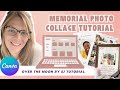 In Loving Memory Memorial Service Photo Collage Display - Template Tutorial Over The Moon By EJ
