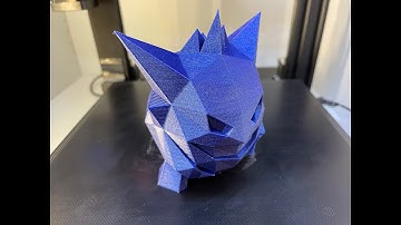 Pokemon - Gengar - Low Poly 3D Print Timelapse