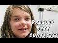 Presley Gets Eye Exam and Her First Contacts!