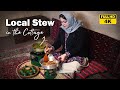 Making local stew in the village cottage  torshe tareh  rural cuisine