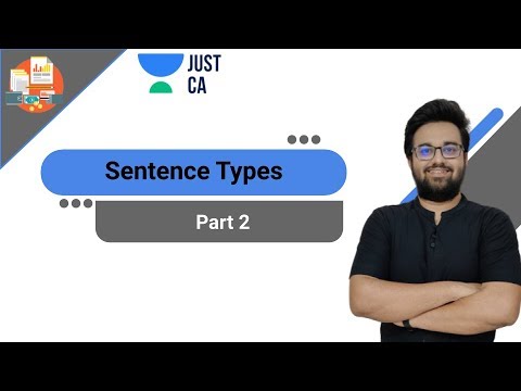 Sentence Types | Part - 2 | JUST CA Foundation | CA Adarsh Joshi - YouTube
