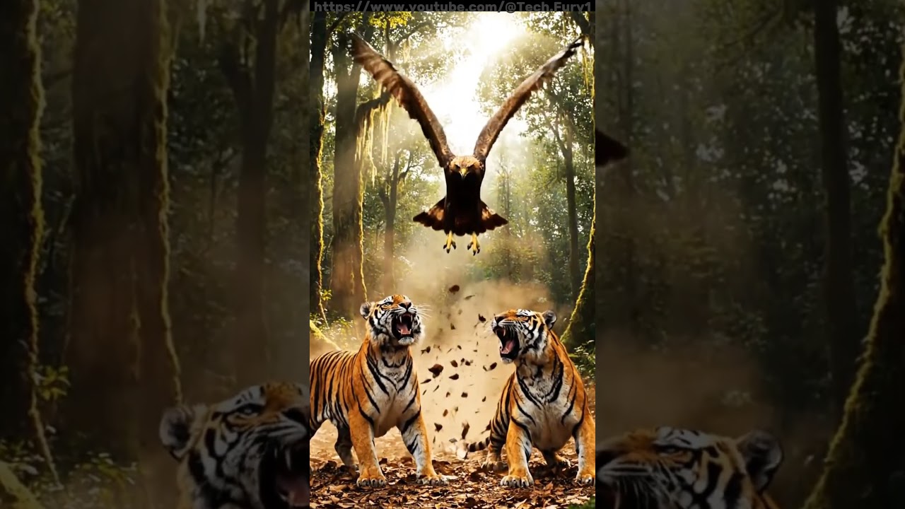 Wild Showdown: Two Tigers vs The Mighty Eagle – Who Will Survive?