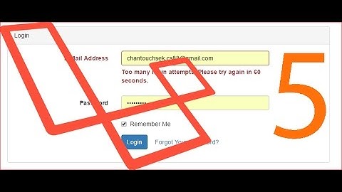 Laravel 5.4 throtle login attempts on Laravel Auth 5.4 #1 Showing