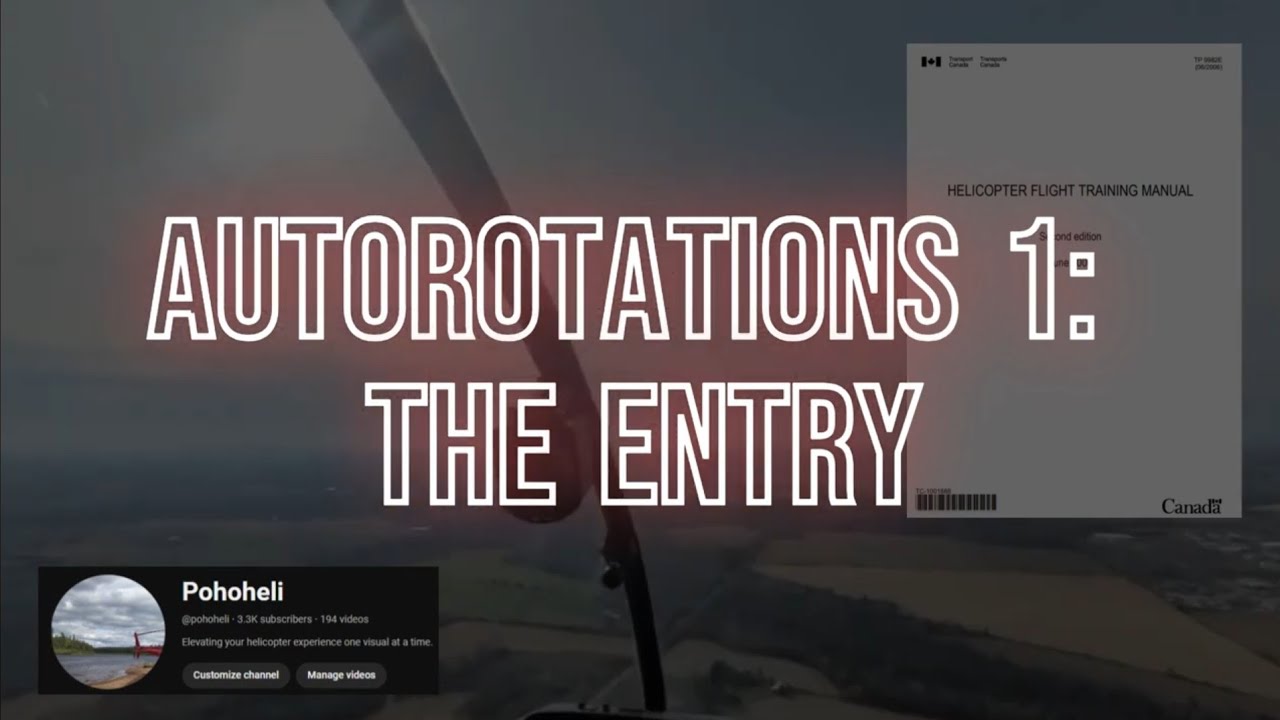 Helicopter Autorotations (The Entry) - R44 Helicopter - YouTube