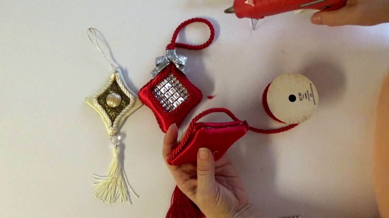 Hobby Lobby DIY Ornament out of Fabric and a Tassel YouTube