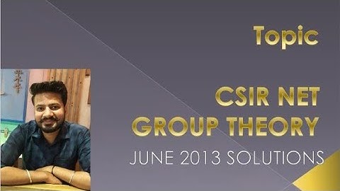 Topic #Csir_Net #Mathematics  Previous year Group theory june 2013