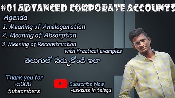 #01 Advanced Corporate Accounting//Amalgamation Part-1