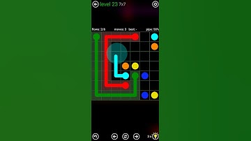 Flow Free, Classic Pack Medium Level 23 (7×7)