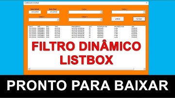 Carregar ABA ATIVA da Planilha para Listbox Excel VBA e Filtrar por Texto e Data