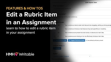 Edit a Rubric Item from an Assignment