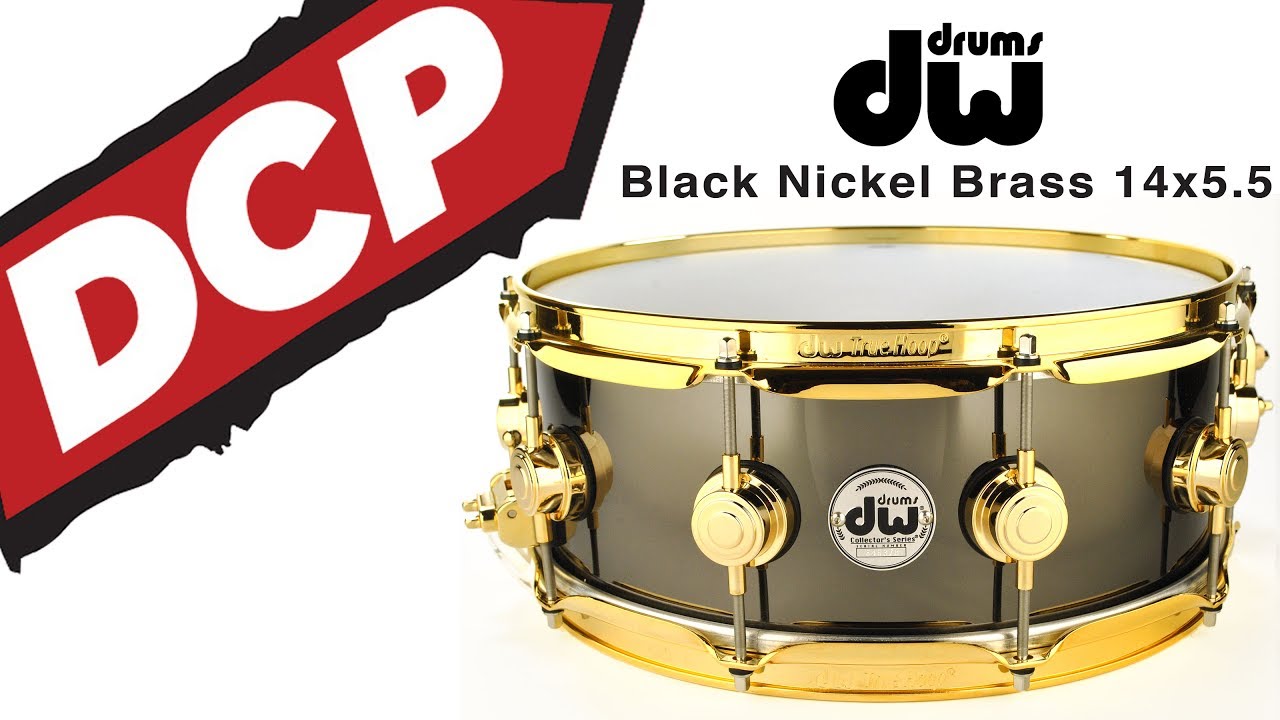 DW Collectors Black Nickel Over Brass Snare Drum 14x5.5 w/Black Hardwa