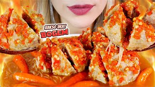 ASMR 🔥🥵BAKSO BOGEM MEKAR URAT JUMBO SAMBAL RAWIT🌶   BIHUN | BLOOMING BEEF TENDON SPICY MEATBALLS
