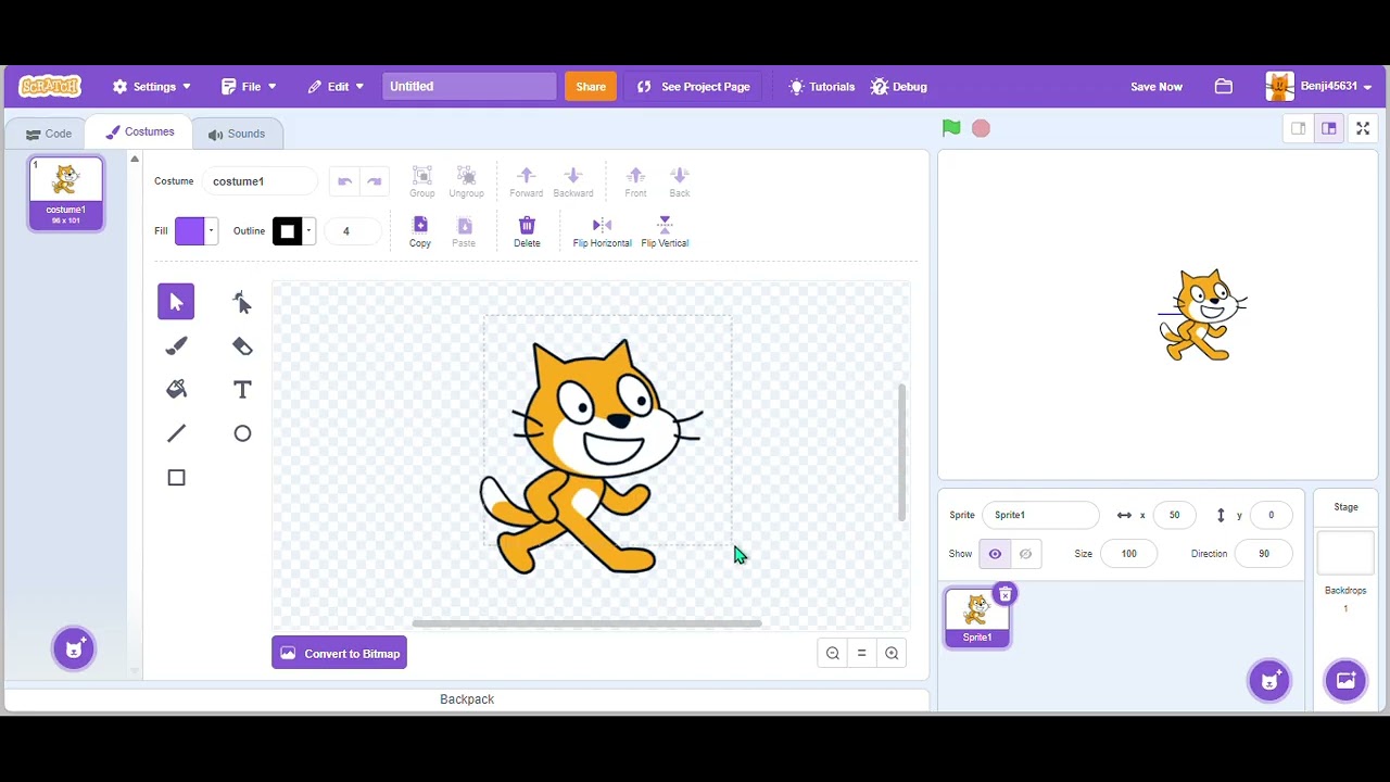 How to draw easy square using the pen extension on scratch!