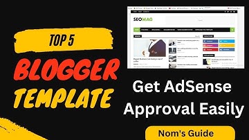 Top 5 Blogger Template for AdSense Approval #bloggerthemes #bloggertemplates