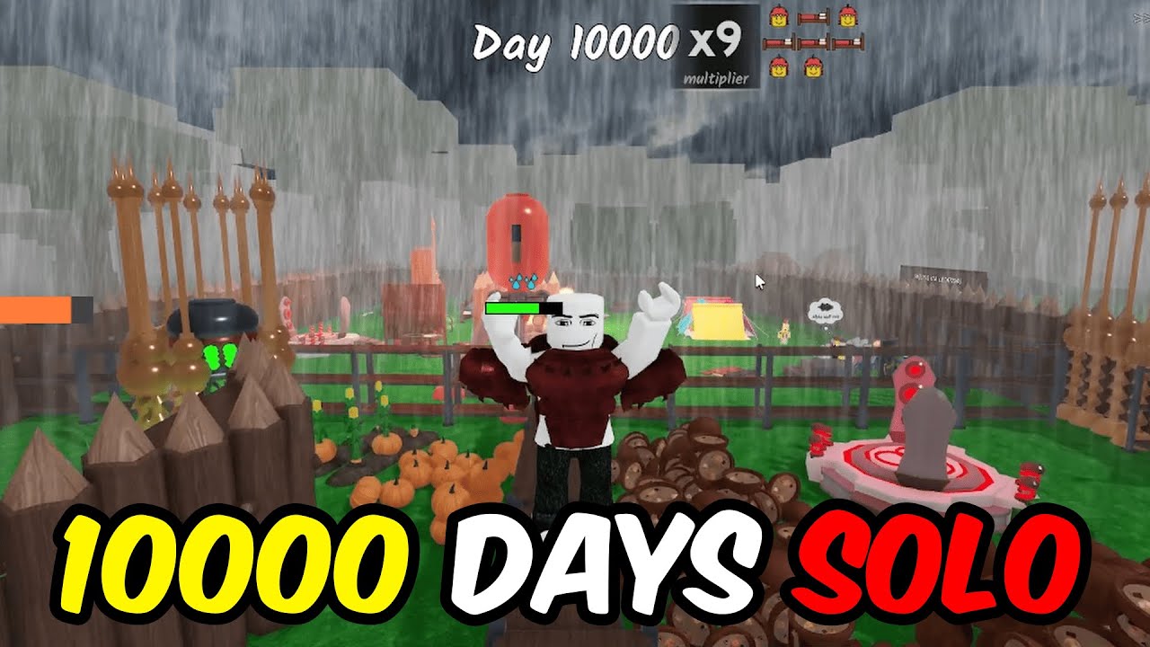 Surviving 10000 Days Solo In 99 Nights in the Forest | Roblox