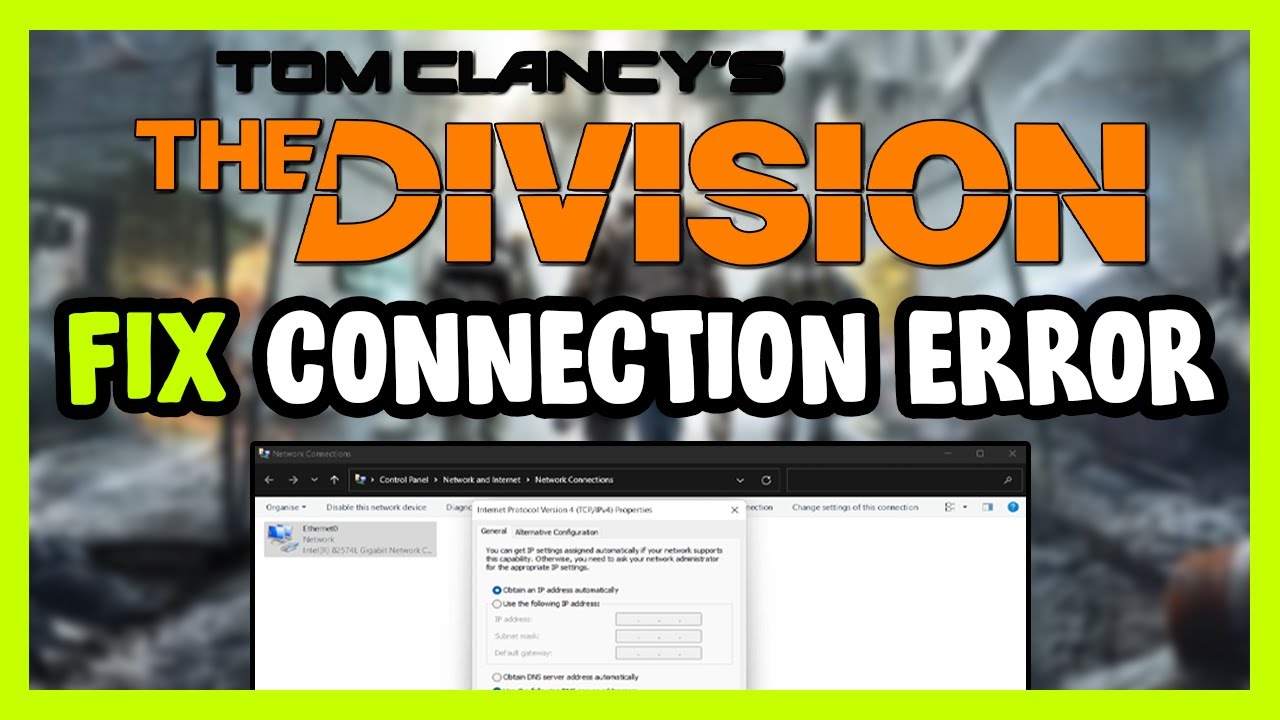 How to FIX Tom Clancy's The Division Connection / Server Error! - YouTube
