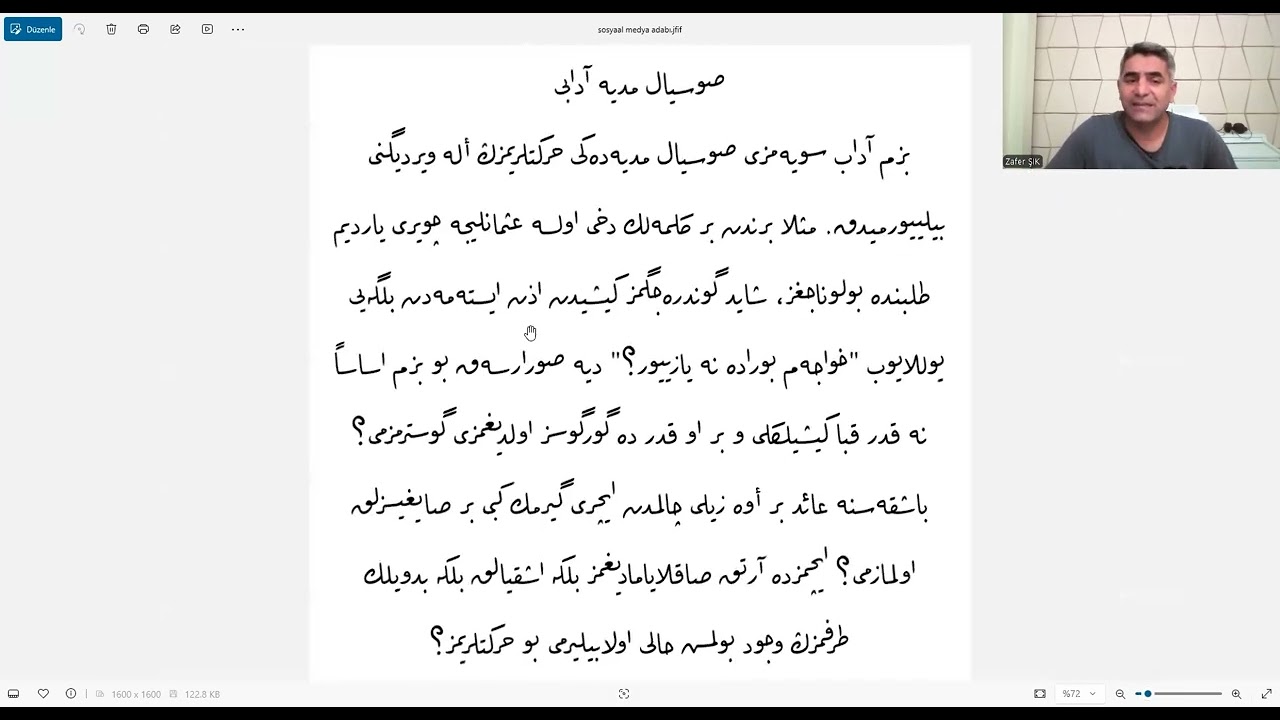 Sosyal Medya Adabı - Rik'a hatlı Osmanlıca metin okumaları (2024)