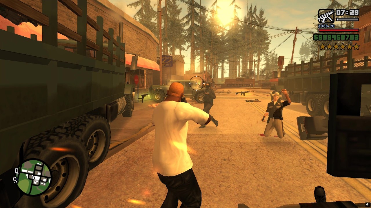GTA San Andreas - Montgomery Shootout + Six Star Escape