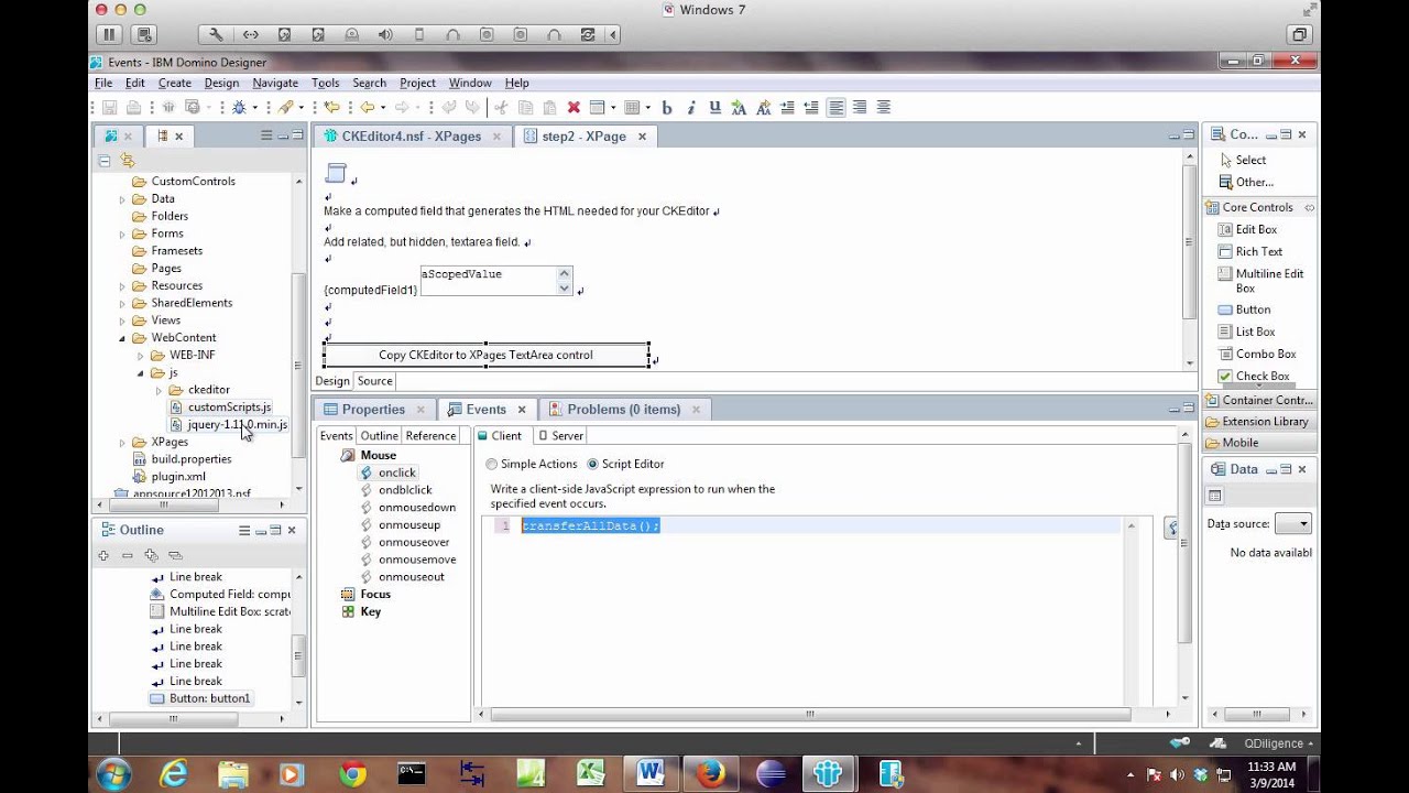 Using CKEditor 4 in XPages - Part 2 - Copy CKEditor contents to another ...