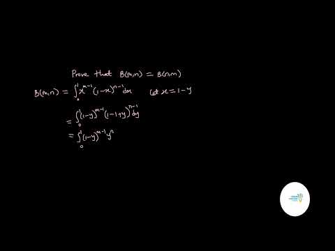 Beta Function || Prove for B(m,n) = B(n,m) || MAT.325