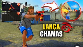 USEI O NOVO LANÇA CHAMAS NO TREINAMENTO DO SERVIDOR AVANÇADO E TESTEI AS NOVAS ARMAS DO FREE FIRE!!