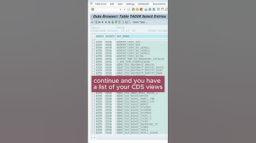 Find CDS Views in your SAP System #abap #sap #cds #views