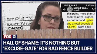 It's nothing but 'excusegate' for bad fence builder