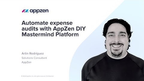Automate expense audits with AppZen DIY Mastermind Platform