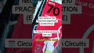NEC ARTICLE 210 — EXAM PRACTICE QUESTION ⚡#shorts #nec