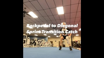 Backpedal to Diagonal Sprint Transition Catch #trainlikethepros