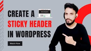 How To Create A Sticky Header In WordPress || In Hindi