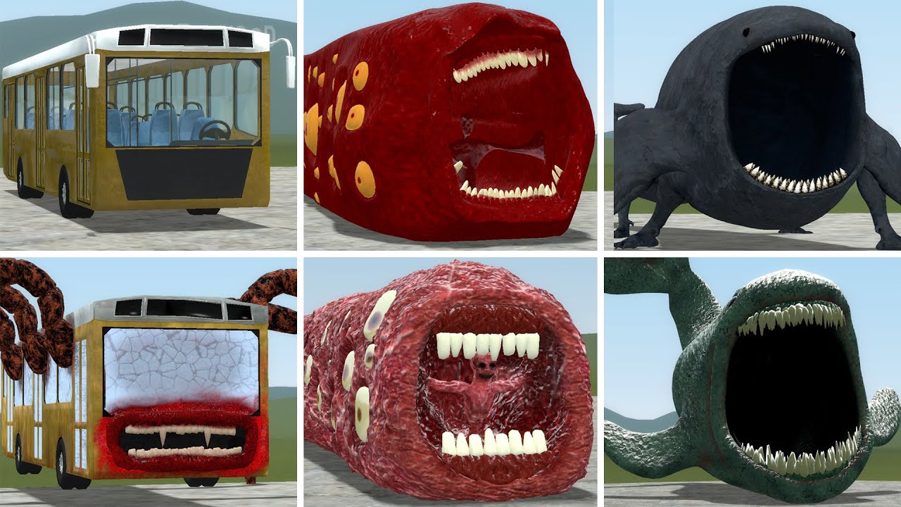 OLD AND NEW UPDATE: BUS EATER, TRAIN EATER, THE BLOOP VS ALL TREVOR HENDERSON BATTLE In GMOD!