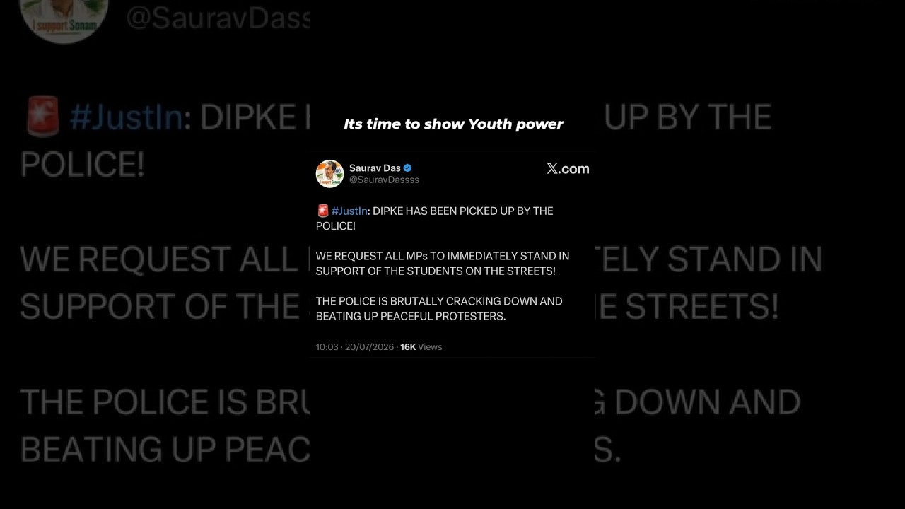 DIPKE HAS BEEN PICKED UP BY THE POLICE #justice #supportstudents #abhijitdeepke #sonamwangchuk