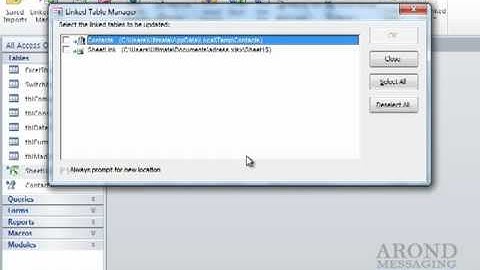 Using Access 2010 - Manage Linked Tables