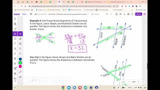 Full Geometry 7.4 Parallel Lines and Proportional Parts Part 2 Guide